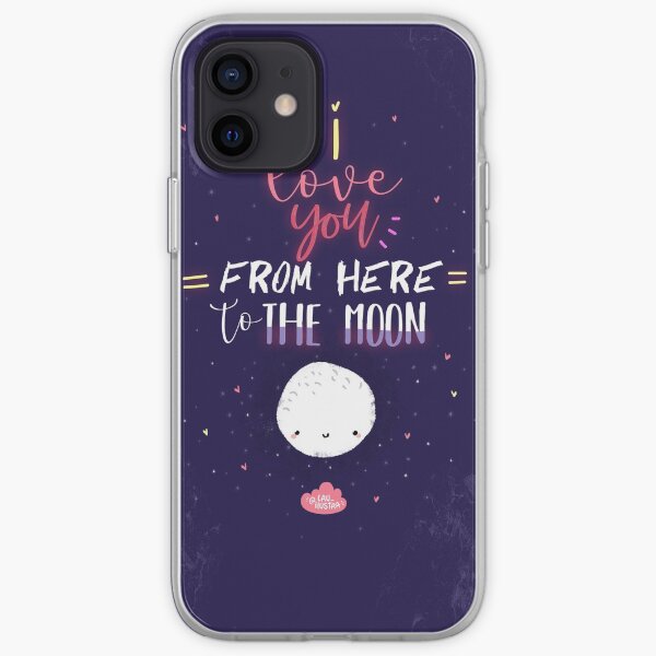 lau ilustra - Luna Funda blanda para iPhone