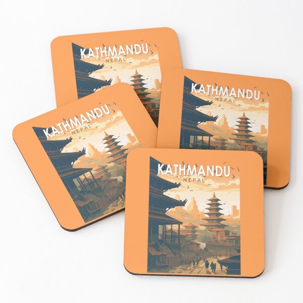 Item preview, Kathmandu Nepal Travel Art Vintage designed and sold by KrisSidDesigns.