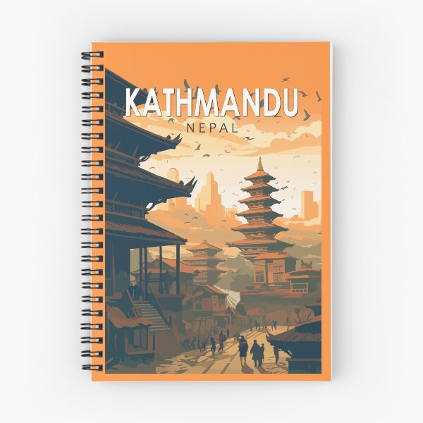 Item preview, Kathmandu Nepal Travel Art Vintage designed and sold by KrisSidDesigns.