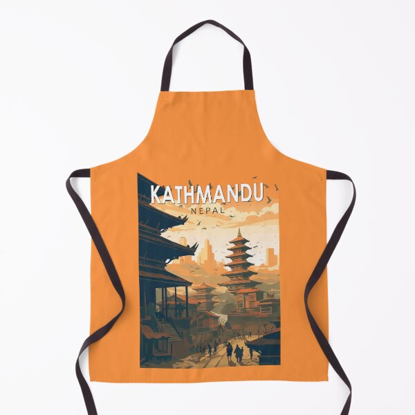 Item preview, Kathmandu Nepal Travel Art Vintage designed and sold by KrisSidDesigns.