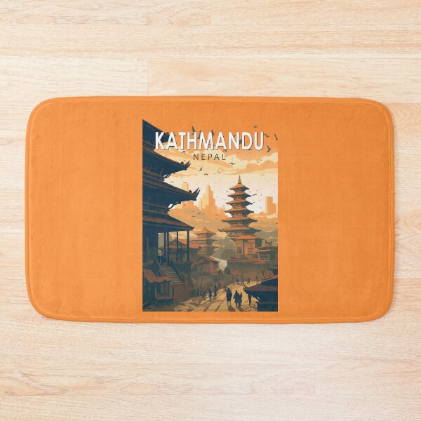 Item preview, Kathmandu Nepal Travel Art Vintage designed and sold by KrisSidDesigns.