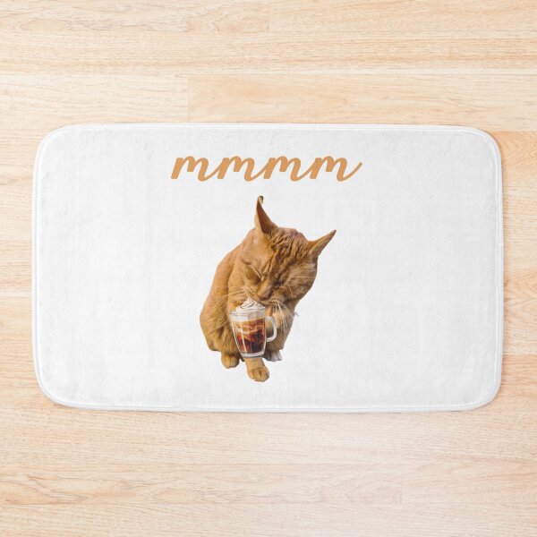 Item preview, Mmmm kitty loves coffee designed and sold by FlossOrFi.