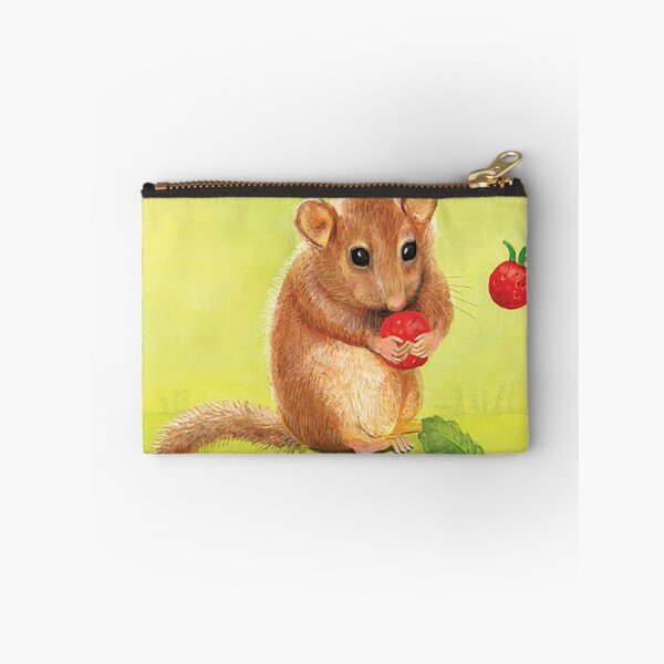 Item preview, Hazel (or Common) Dormouse Eating Woodland Strawberry designed and sold by Julia Doria.