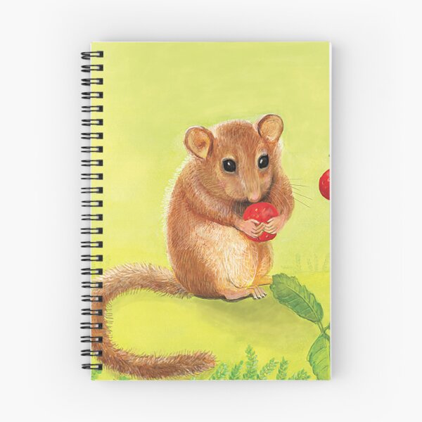 Item preview, Hazel (or Common) Dormouse Eating Woodland Strawberry designed and sold by Julia Doria.