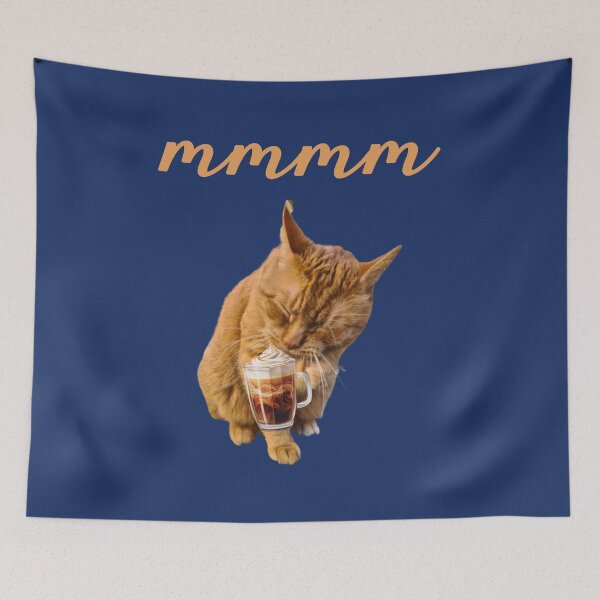 Item preview, Mmmm kitty loves coffee designed and sold by FlossOrFi.
