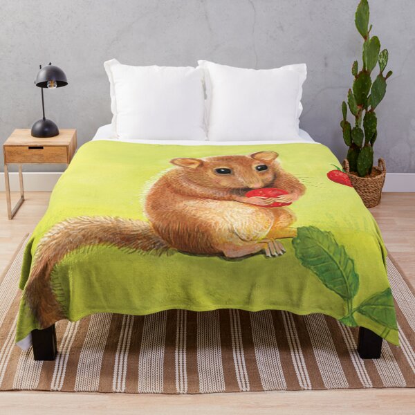 Item preview, Hazel (or Common) Dormouse Eating Woodland Strawberry designed and sold by Julia Doria.