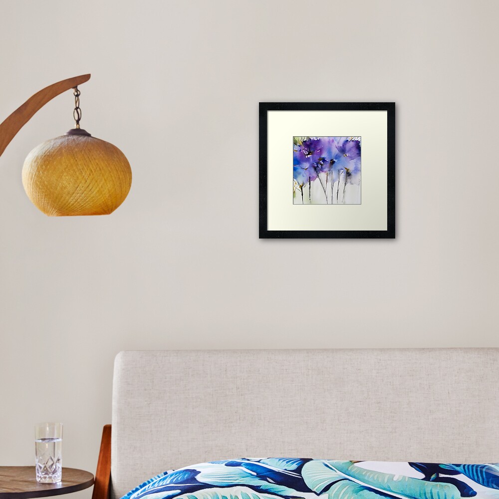 Blue Framed Art Print