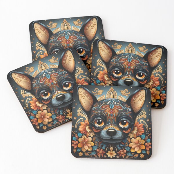 Item preview,  Day Of The Dead Dog Skulls Sugar Puppy Mexican Death Day For Dog Lover  designed and sold by Petsthetic.