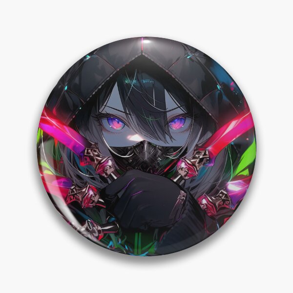 Item preview, Cool Neon Crystal Blade Assassin Anime Girl designed and sold by bubblegoth.