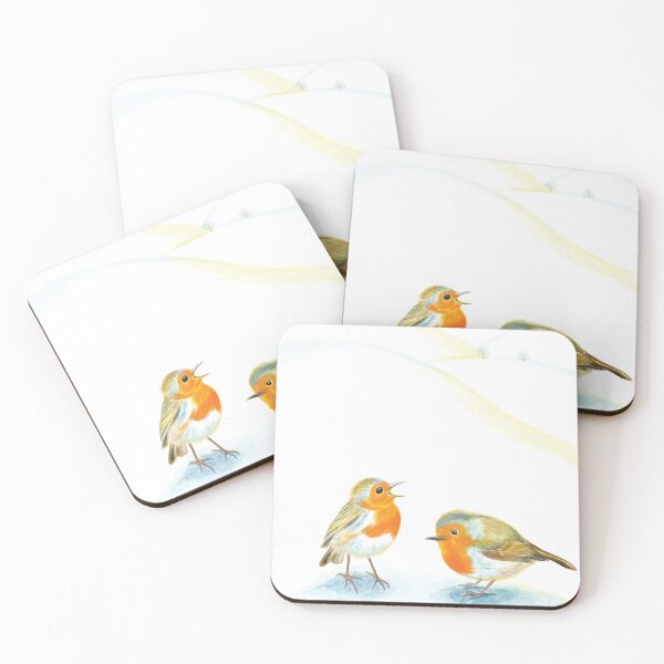 Item preview, Red Robins in Snow designed and sold by Julia Doria.