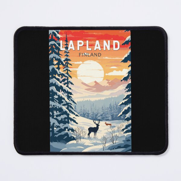 Item preview, Lapland Finland Travel Art Vintage designed and sold by KrisSidDesigns.