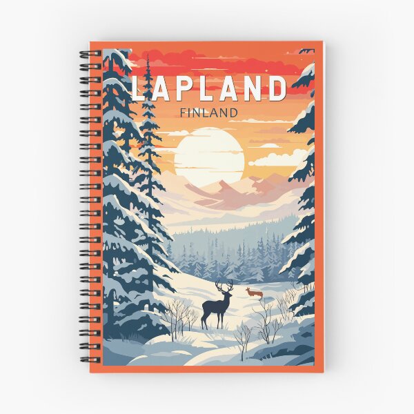 Item preview, Lapland Finland Travel Art Vintage designed and sold by KrisSidDesigns.
