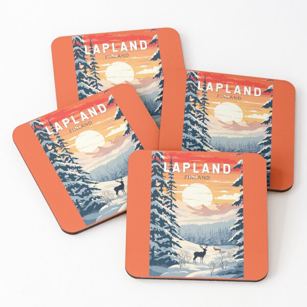 Item preview, Lapland Finland Travel Art Vintage designed and sold by KrisSidDesigns.