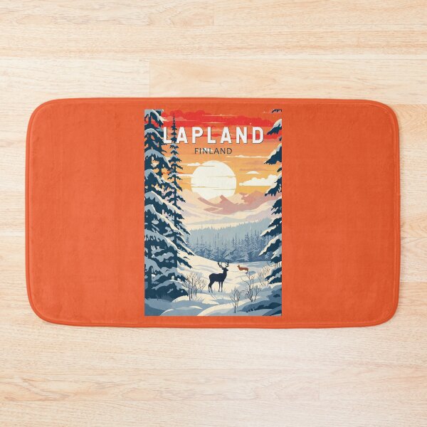Item preview, Lapland Finland Travel Art Vintage designed and sold by KrisSidDesigns.