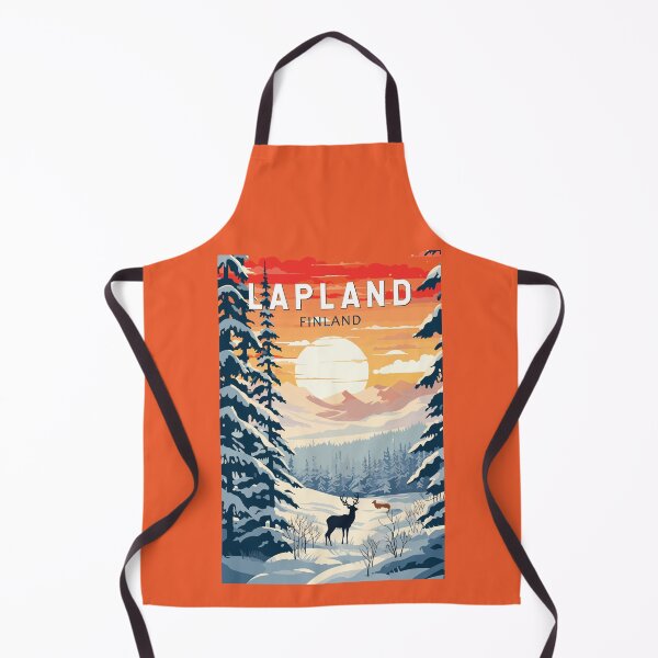 Item preview, Lapland Finland Travel Art Vintage designed and sold by KrisSidDesigns.