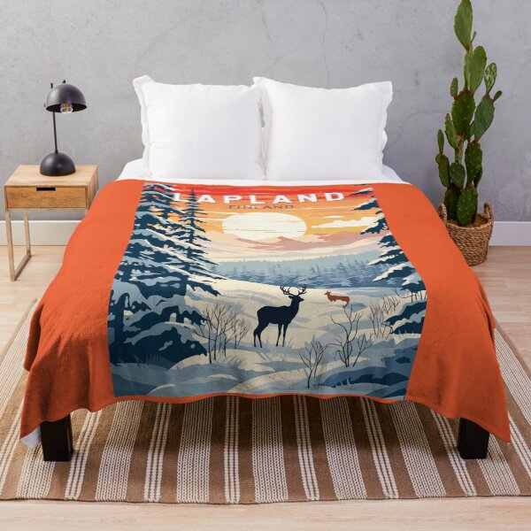 Item preview, Lapland Finland Travel Art Vintage designed and sold by KrisSidDesigns.