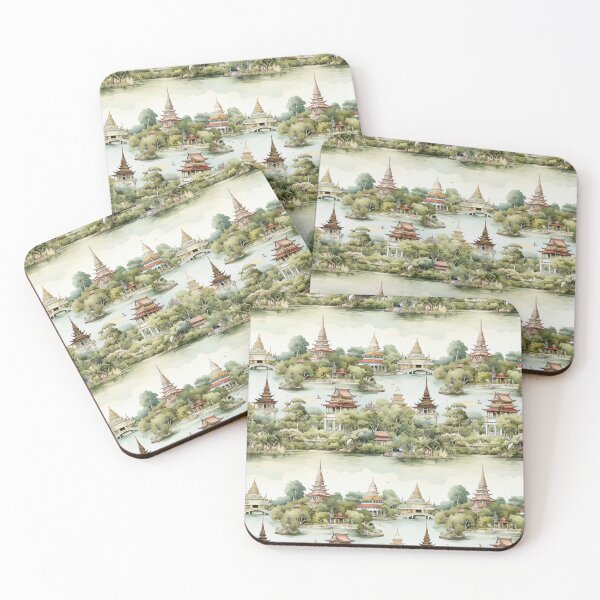 Item preview, Thai Temples and Pagodas designed and sold by MimoruShop.