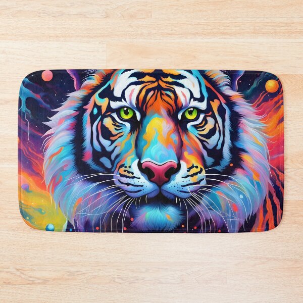 Item preview, Cosmic Stripes: Iridescent Tiger Amidst the Stars designed and sold by javaoverride.