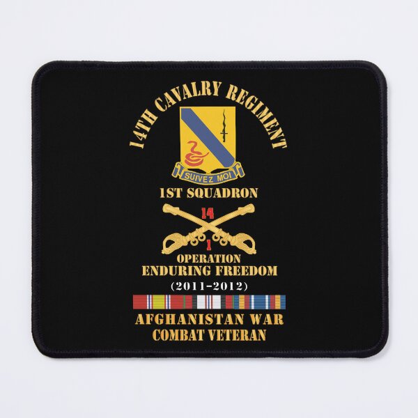 Item preview, Army - 14th Cavalry Regiment w Cav Br - 1st Squadron - OEF - 2011-2012 - Red Txt Cbt Vet w AFGHAN SVC X 300 designed and sold by Military Insignia Products.