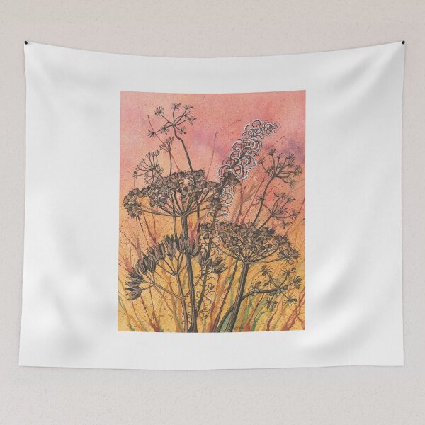 Item preview, Sunset Seed Heads 2 of 3 series (watercolour and mixed media on paper) designed and sold by Painting By Nature.