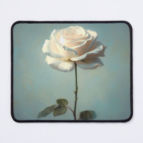 Item preview, Vintage Style Rose Stem: White Rose Flower Study designed and sold by Star-Fragment.