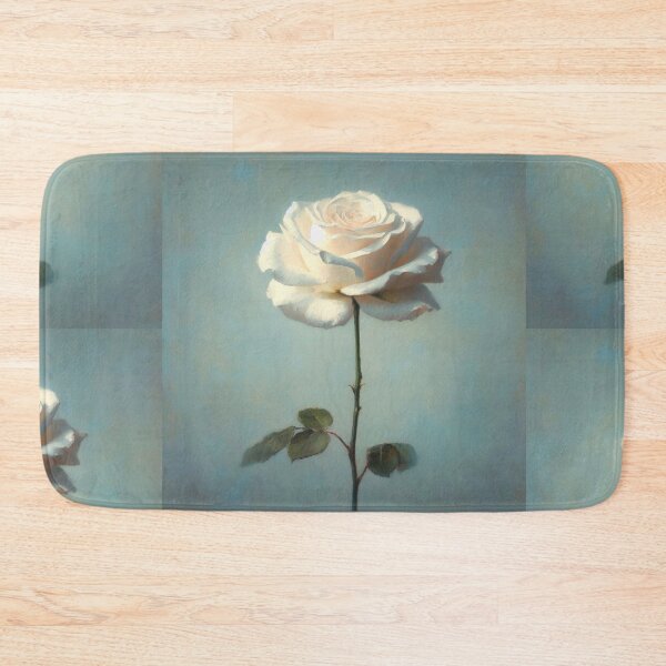 Item preview, Vintage Style Rose Stem: White Rose Flower Study designed and sold by Star-Fragment.