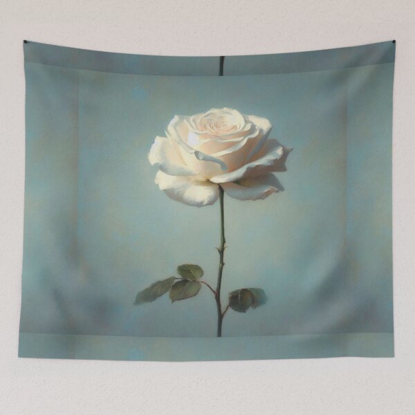 Item preview, Vintage Style Rose Stem: White Rose Flower Study designed and sold by Star-Fragment.