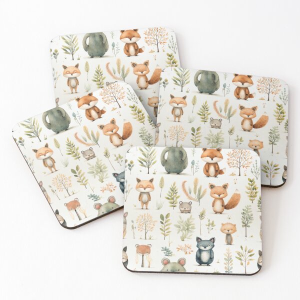 Item preview, Woodland Creatures digital paper designed and sold by Khun-Teera.