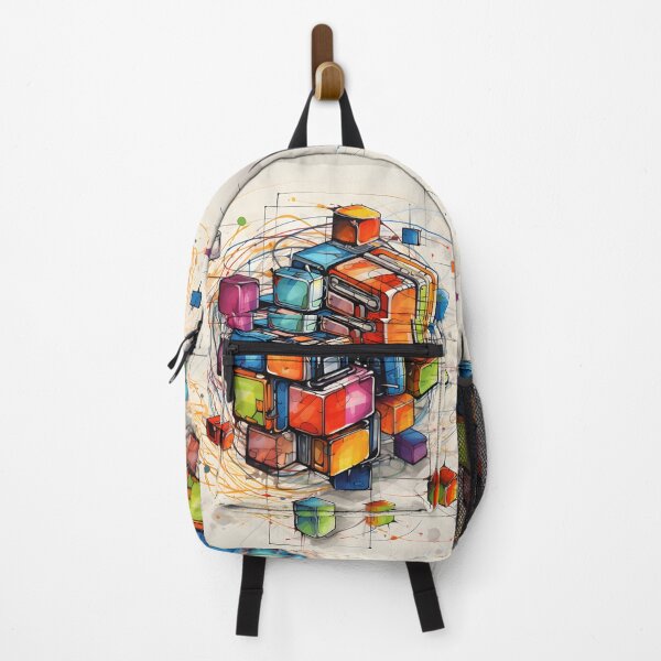 Item preview, Abstract Rubik's Cube Mosaic designed and sold by inkArtistryfine.