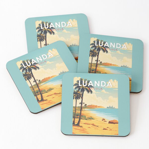Item preview, Luanda Angola Travel Art Vintage designed and sold by KrisSidDesigns.