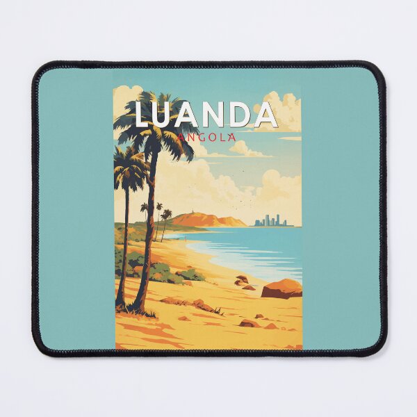 Item preview, Luanda Angola Travel Art Vintage designed and sold by KrisSidDesigns.