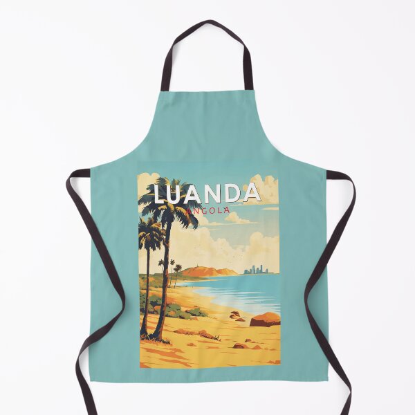 Item preview, Luanda Angola Travel Art Vintage designed and sold by KrisSidDesigns.