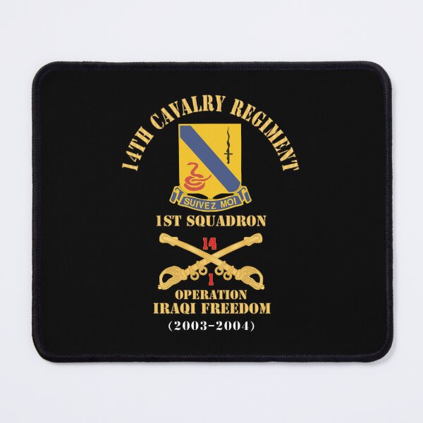 Item preview, Army - 14th Cavalry Regiment w Cav Br - 1st Squadron - Operation Iraqi Freedom - 2003–2004 - Red Txt X 300 designed and sold by Military Insignia Products.
