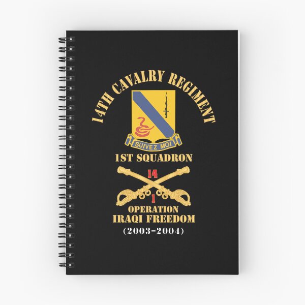 Item preview, Army - 14th Cavalry Regiment w Cav Br - 1st Squadron - Operation Iraqi Freedom - 2003–2004 - Red Txt X 300 designed and sold by Military Insignia Products.