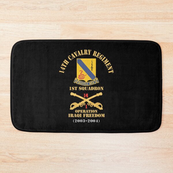 Item preview, Army - 14th Cavalry Regiment w Cav Br - 1st Squadron - Operation Iraqi Freedom - 2003–2004 - Red Txt X 300 designed and sold by Military Insignia Products.