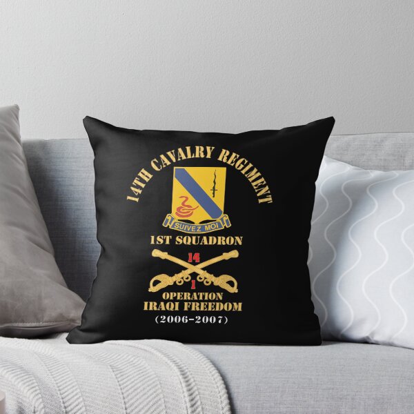 Artikelvorschau, Armee – 14. Kavallerieregiment mit Cav Br – 1. Staffel – Operation Iraqi Freedom – 2006–2007 – Red Txt X 300 entworfen und verkauft von Military Insignia Products.