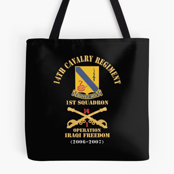 Artikelvorschau, Armee – 14. Kavallerieregiment mit Cav Br – 1. Staffel – Operation Iraqi Freedom – 2006–2007 – Red Txt X 300 entworfen und verkauft von Military Insignia Products.