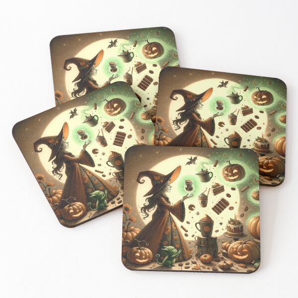 Item preview, Enchanting Halloween Coffee Break designed and sold by PictorialWhimsy.