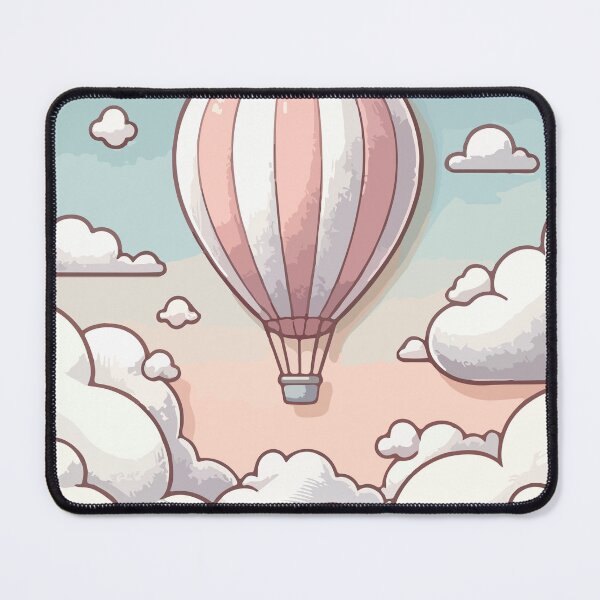 Item preview, Pastel Hot Air Balloon Floating Above Fluffy Clouds designed and sold by OniumEth.