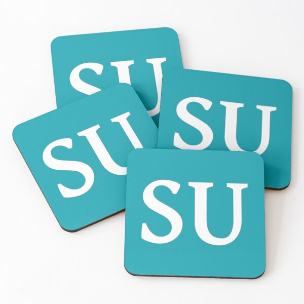 Item preview, SU Initials Monogram Elegant White Letters designed and sold by Jeallan Designs.