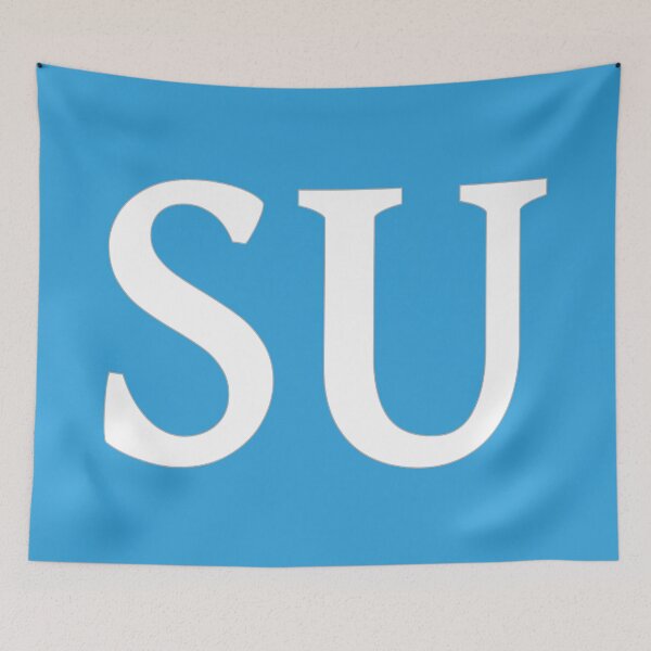Item preview, SU Initials Monogram Elegant White Letters designed and sold by Jeallan Designs.