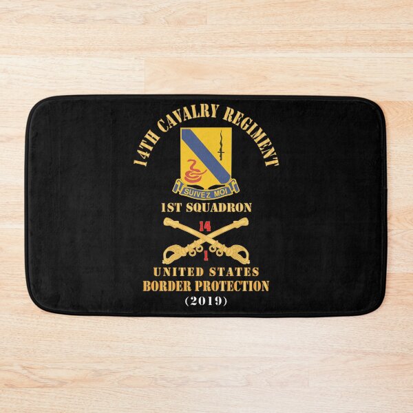 Item preview, Army - 14th Cavalry Regiment w Cav Br - 1st Squadron - USA Border Protection - 2019 - Red Txt X 300 designed and sold by Military Insignia Products.