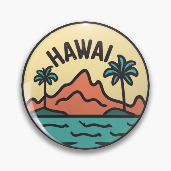 Item preview, Paisaje hawaiano con palmeras al atardecer | Estilo de dibujo designed and sold by CircinusStore.