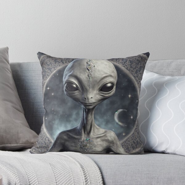 Item preview, A grey alien celebrating Eid al-Fitr tileartwork 2023 Oct designed and sold by tileartwork.