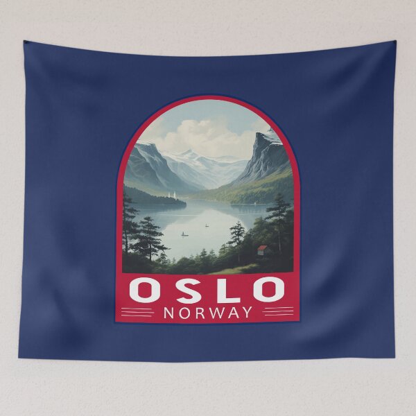 Item preview, Oslo Norway Travel Art Emblem designed and sold by KrisSidDesigns.