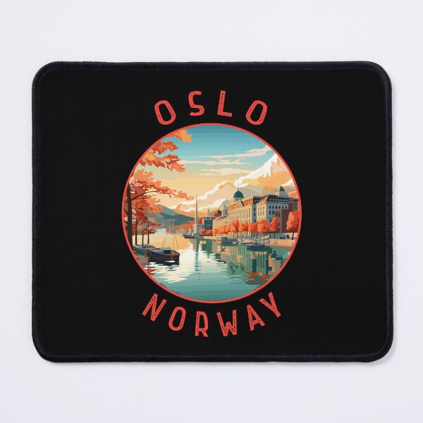 Item preview, Oslo Norway Retro Distressed Circle designed and sold by KrisSidDesigns.