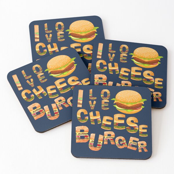 Item preview, I Love Cheeseburger Design For Burger Lovers designed and sold by SwanAndStone.