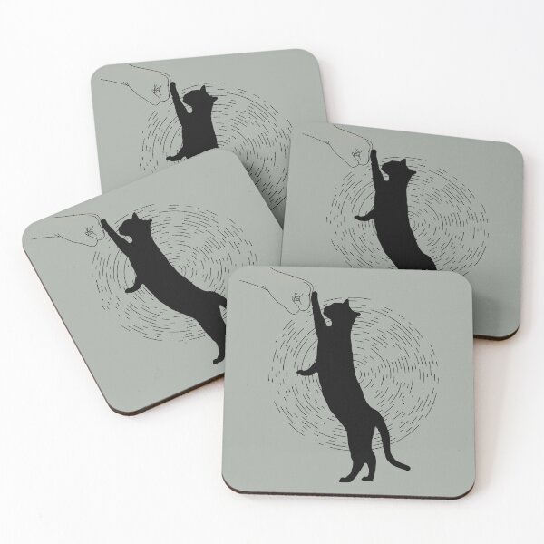 Item preview, cat fist bump modern abstract design. designed and sold by Shadyfruit.