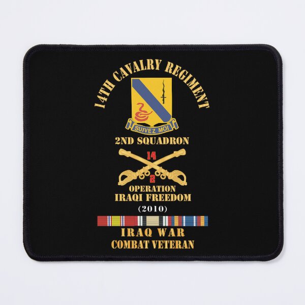 Item preview, Army - 14th Cavalry Regiment w Cav Br - 2nd Squadron - OIF - 2010 - Red Txt Cbt Vet w IRAQ SVC X 300 designed and sold by Military Insignia Products.