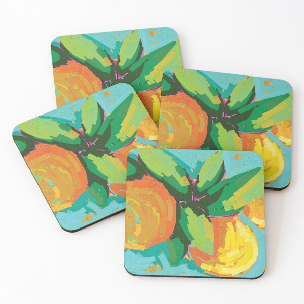 Item preview, Funky orange grove abstract designed and sold by Artby-joelle.